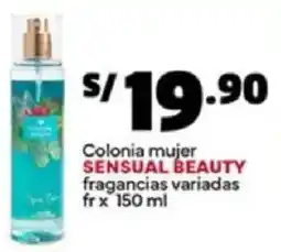 Plaza Vea Sensual beauty colonia mujer fragancias variadas fr oferta