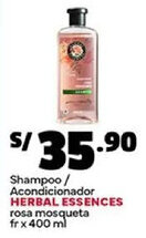 Plaza Vea Herbal essences shampoo/ acondicionador rosa mosqueta fr oferta