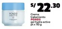 Plaza Vea Ponds crema tratamiento gel hydra active pt oferta