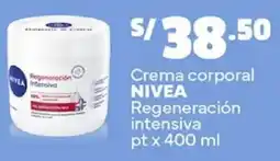 Plaza Vea Nivea crema corporal regeneración intensiva pt oferta