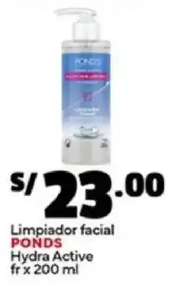 Plaza Vea Pond's limpiador facial hydra active fr oferta