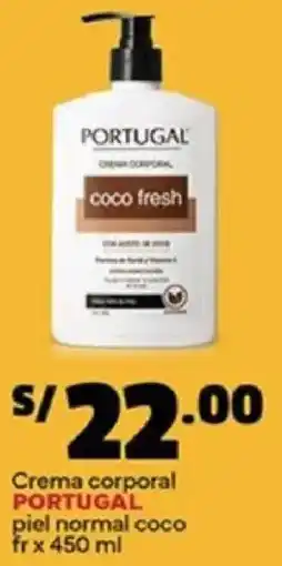 Plaza Vea Portugal crema corporal piel normal coco fr oferta