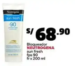 Plaza Vea Neutrogena bloqueador sun fresh fps 90 fr oferta