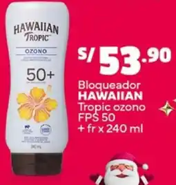 Plaza Vea Hawaiian bloqueador tropic ozono fps 50 +fr oferta