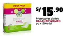 Plaza Vea Balanze women protectores diarios pq oferta