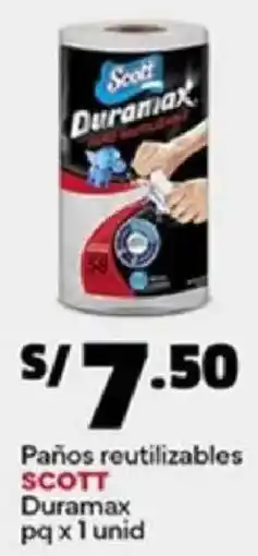 Plaza Vea Scott paños reutilizables duramax pq oferta