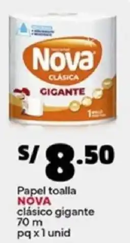 Plaza Vea Nova papel toalla clásico gigante oferta