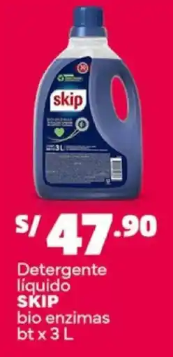 Plaza Vea Skip detergente líquido bio enzimas bt oferta