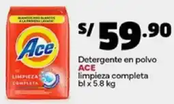 Plaza Vea Ace detergente en polvo limpieza completa bl oferta