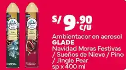 Plaza Vea Glade ambientador en aerosol navidad moras festivas / sueños de nieve / pino / jingle pear sp oferta
