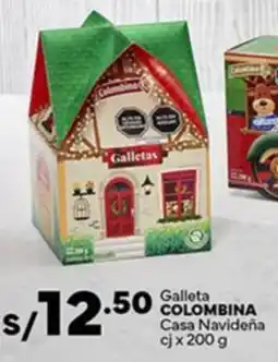 Plaza Vea Colombina galleta casa navideña cj oferta