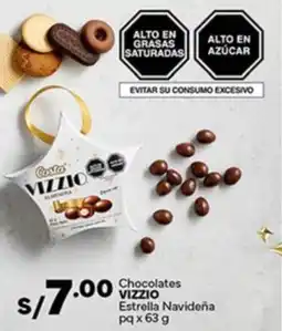 Plaza Vea Vizzio chocolates estrella navideña pq oferta