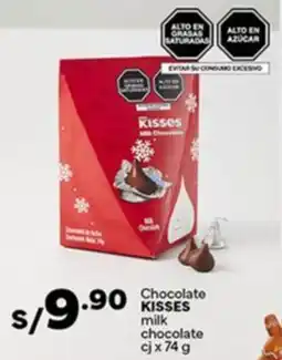 Plaza Vea Kisses chocolate milk chocolate cj oferta