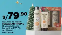 Plaza Vea Hawaiian tropic estuche de regalo bloqueador silk hydration fps 50 fr oferta