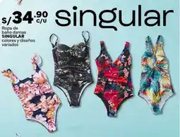 Plaza Vea Singular ropa de baño damas colores y diseños variados oferta