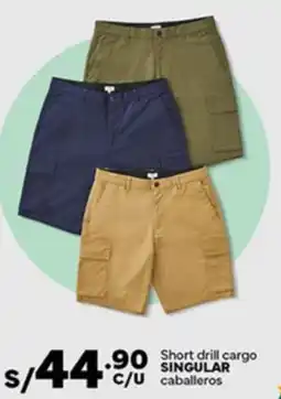 Plaza Vea Singular short drill cargo caballeros oferta