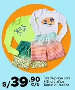 Plaza Vea Set de playa licra oferta