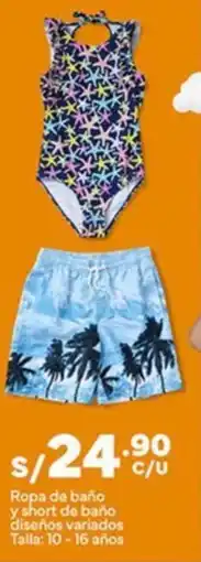 Plaza Vea Ropa de baño y short de baño diseños variados oferta