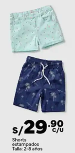 Plaza Vea Shorts estampados oferta