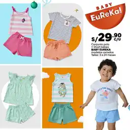 Plaza Vea Baby eureka conjunto polo + short bébes modelos variados oferta