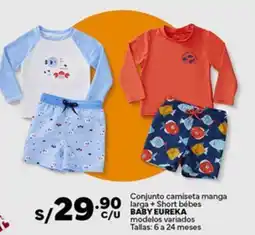 Plaza Vea Baby eureka conjunto camiseta manga larga+short bébes oferta