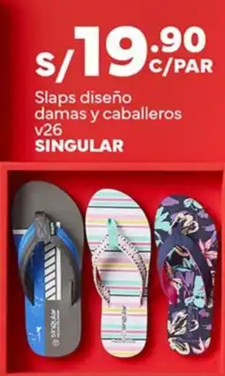 Plaza Vea Singular slaps diseño damas y caballeros v26 oferta