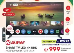 Hiraoka Miray smart tv 55" oferta