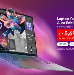 Hiraoka Lenovo laptop yoga slim 7i aura edition oferta