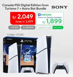Hiraoka Sony consola ps5 digital edition gran oferta