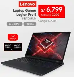 Hiraoka Lenovo laptop gamer legion pro 5 oferta