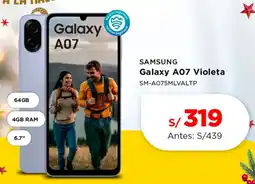 La Curacao Samsung galaxy A07 violeta oferta