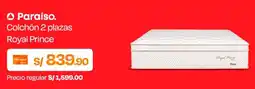 Wong Paraíso colchón 2 plazas royal prince oferta