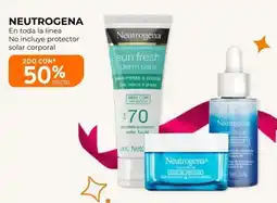 Mifarma Neutrogena en toda la línea no incluye protector solar corporal oferta