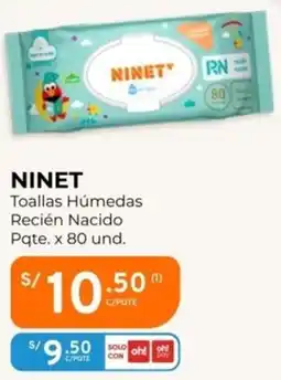 Mifarma Ninet toallas húmedas recién nacido oferta