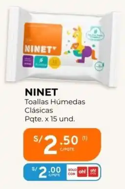 Mifarma Ninet toallas húmedas clásicas oferta