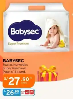 Mifarma Babysec toallas humedas super premium oferta