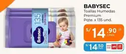 Mifarma Babysec toallas humedas premium oferta