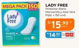 Mifarma Lady free protector diario manzanilla y aloe vera oferta