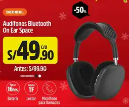 Coolbox Audífonos bluetooth on ear space oferta