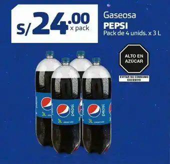 Makro Gaseosa pepsi 4und x 3l oferta