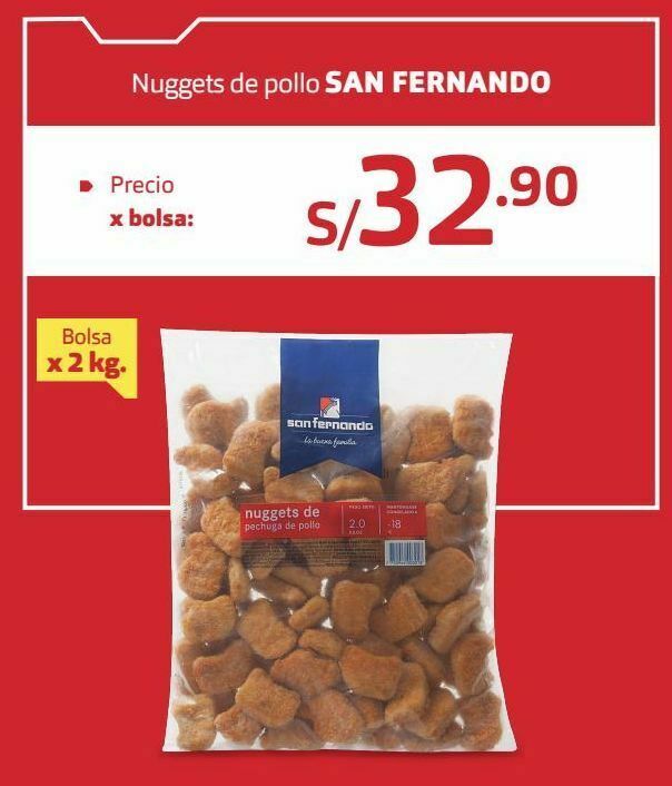 Makro Nuggets de pollo san fernando bolsa 2kg oferta
