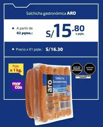 Makro Salchicha gastronomica aro paquete 1kg oferta