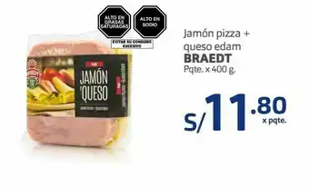 Makro Jamón pizza + queso edam braedt 400g oferta