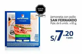 Makro Jamoneta con pollo san fernando 6und x 85g oferta