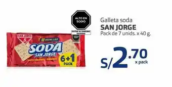 Makro Galleta soda san jorge 7und x 40g oferta