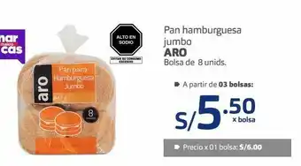 Makro Pan de hamburguesa aro 8und oferta