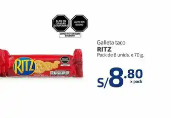 Makro Galleta taco ritz 8und x 70g oferta