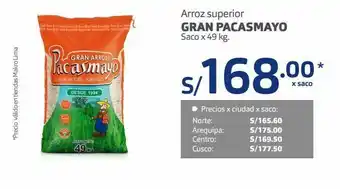 Makro Arroz superior gran pacasmayo 49kg oferta