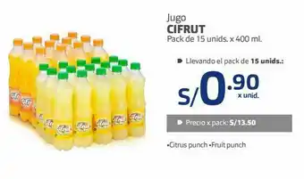 Makro Jugo cifrut 15und x 400ml oferta