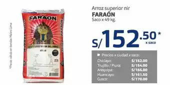 Makro Arroz superios faraon 49kg oferta